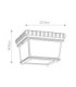 Venetian Rain 2 Light Outdoor Flush Mount Ceiling Light Brushed Bronze IP44 E14-5
