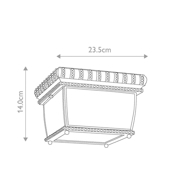 Venetian Rain 2 Light Outdoor Flush Mount Ceiling Light Brushed Bronze IP44 E14-5