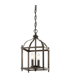 Larkin 2 Light  Small Ceiling Pendant Olde Bronze E14-1