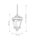 Tournai 4 Light Outdoor Ceiling Chain Lantern Londonderry E27-5