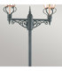 Chelsea Outdoor Twin Head Lamp Post Copper & Black IP44 E27-3