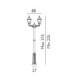 Chelsea Outdoor Twin Head Lamp Post Copper & Black IP44 E27-5