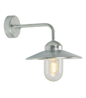 Vansbro Outdoor 1 Light Dome Wall Lantern Galvanized  IP55 E27-1