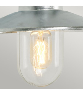Vansbro Outdoor 1 Light Dome Wall Lantern Galvanized  IP55 E27-2