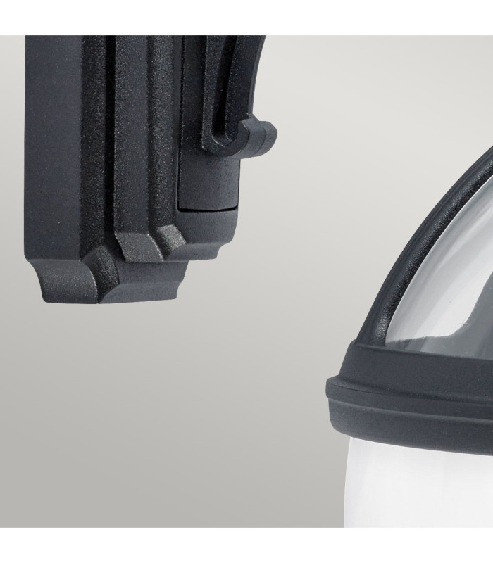 Bologna Outdoor 1 Light Down Globe Wall Light Black IP54 E27-4