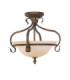 Sonoma Valley 3 Light Semi Flush Ceiling Light Aged Tortoise Shell E27-1