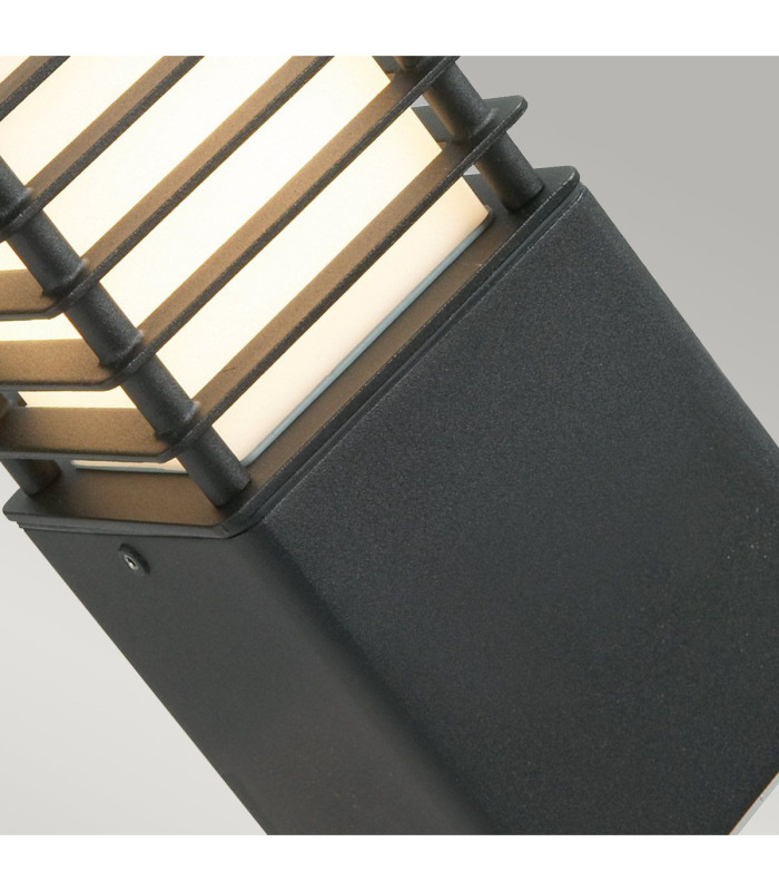 Halmstad Outdoor Small Bollard Black  IP66 E27-3
