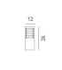 Halmstad Outdoor Small Bollard Black  IP66 E27-5