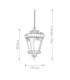 Tournai 1 Light Medium Outdoor Ceiling Chain Lantern Londonderry E27-5