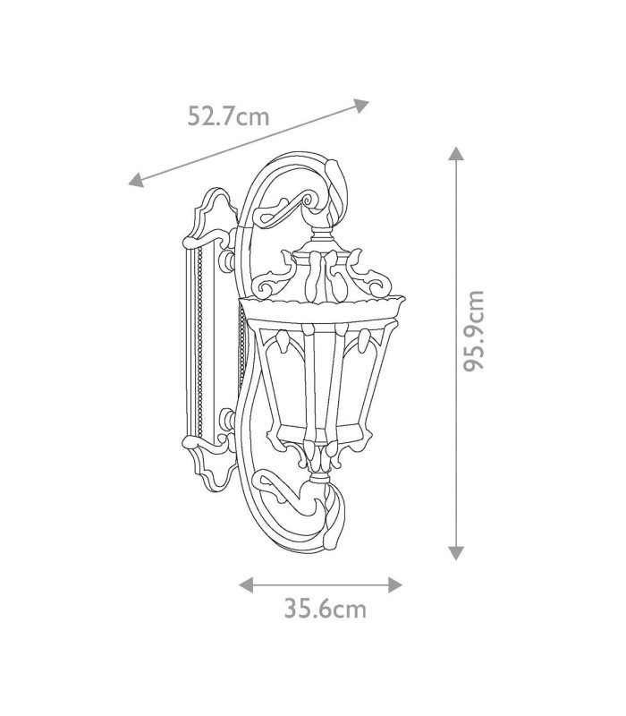 Tournai 4 Light Outdoor Wall Lantern Light Londonderry IP44 E14-5