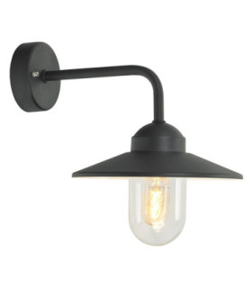 Vansbro Outdoor 1 Light Dome Wall Lantern Black  IP55 E27-1