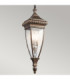 Venetian Rain 2 Light Outdoor Ceiling Chain Lantern Brushed Bronze E14-4