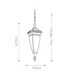 Venetian Rain 2 Light Outdoor Ceiling Chain Lantern Brushed Bronze E14-5