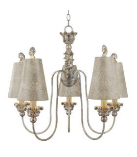 Remi 5 Light Multi Arm Chandelier Gold And Silver Finish E27-1