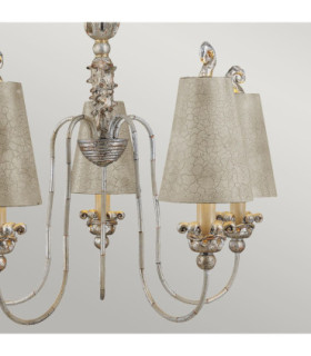 Remi 5 Light Multi Arm Chandelier Gold And Silver Finish E27-2