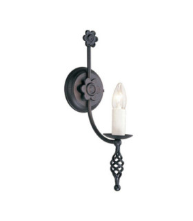 Belfry 1 Light Indoor Candle Wall Light Black E14-1