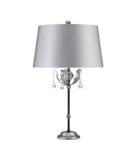 Amarilli 1 Light Table Lamp Silver Black E27-1