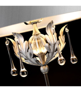 Amarilli 1 Light Table Lamp Silver Black E27-2