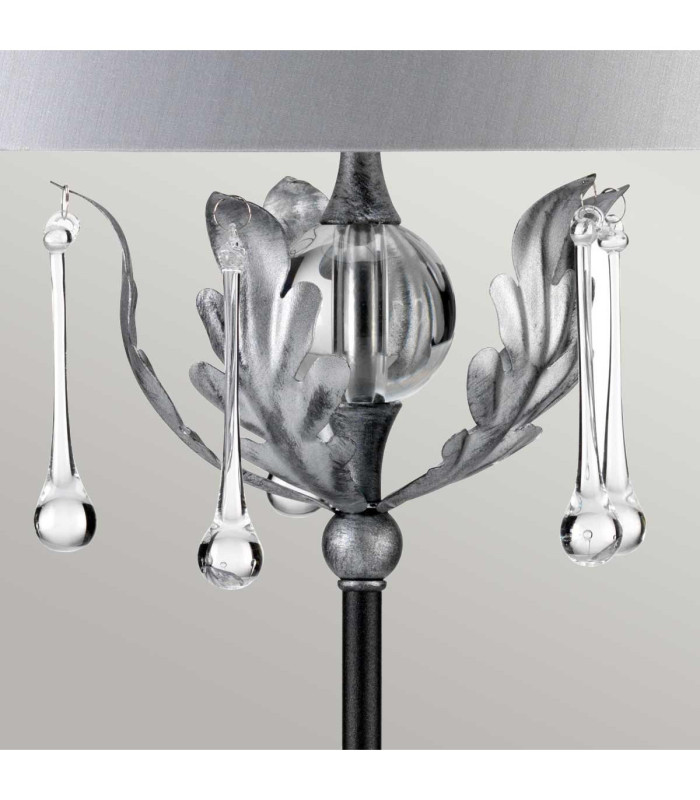 Amarilli 1 Light Table Lamp Silver Black E27-3