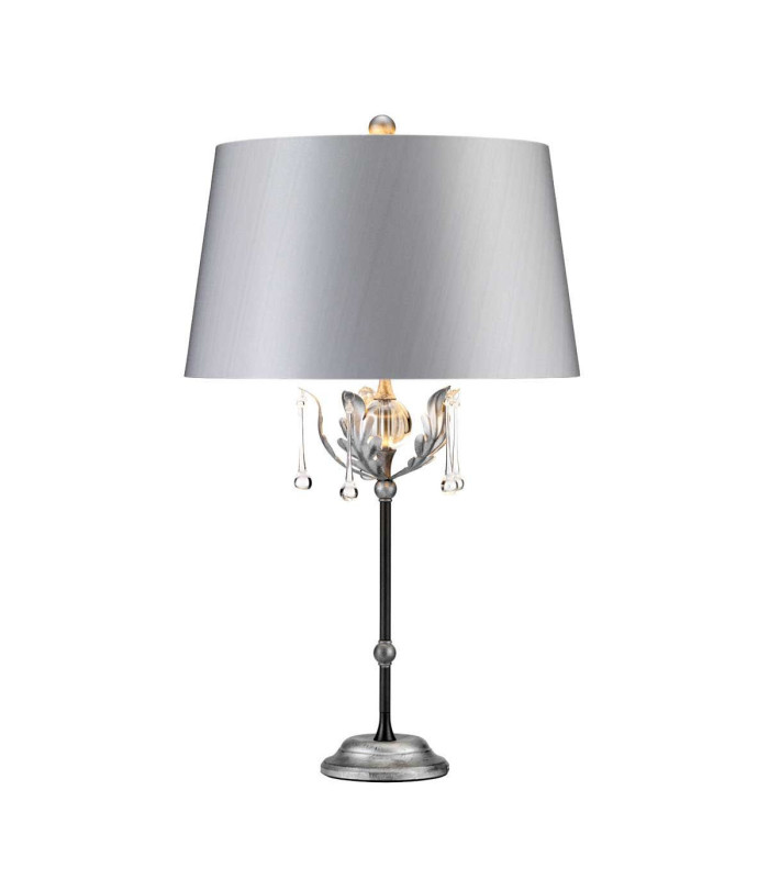 Amarilli 1 Light Table Lamp Silver Black E27-7