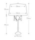 Amarilli 1 Light Table Lamp Silver Black E27-8