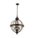 Adams 4 Light Ceiling Chandelier Pendant Light British Bronze E14-1