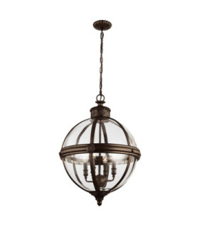 Adams 4 Light Ceiling Chandelier Pendant Light British Bronze E14-1
