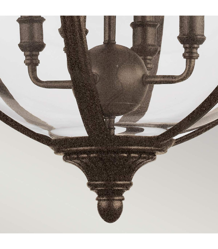 Adams 4 Light Ceiling Chandelier Pendant Light British Bronze E14-2