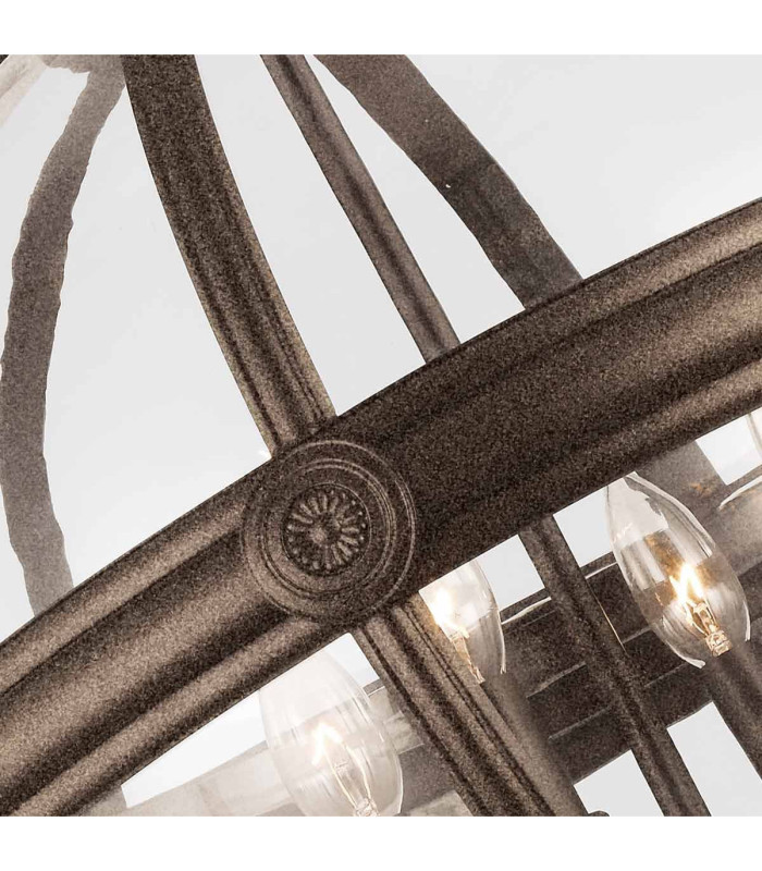 Adams 4 Light Ceiling Chandelier Pendant Light British Bronze E14-3