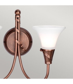 Emily 2 Light Indoor Wall Light Copper E14-2