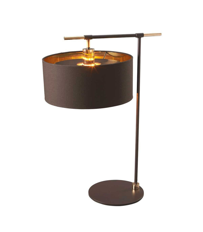 Balance 1 Light Table Lamp Brown Polished Brass E27-1