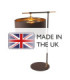 Balance 1 Light Table Lamp Brown Polished Brass E27-4