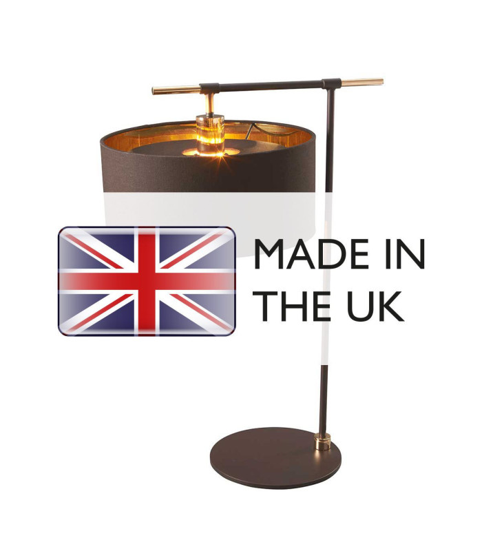 Balance 1 Light Table Lamp Brown Polished Brass E27-4