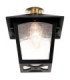 York 1 Light Outdoor Flush Ceiling Lantern Black-1