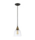 Matrimonio 1 Light Mini Dome Pendant Driftwood-1