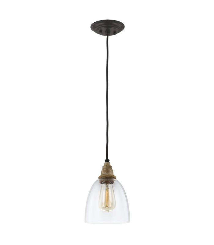 Matrimonio 1 Light Mini Dome Pendant Driftwood-1