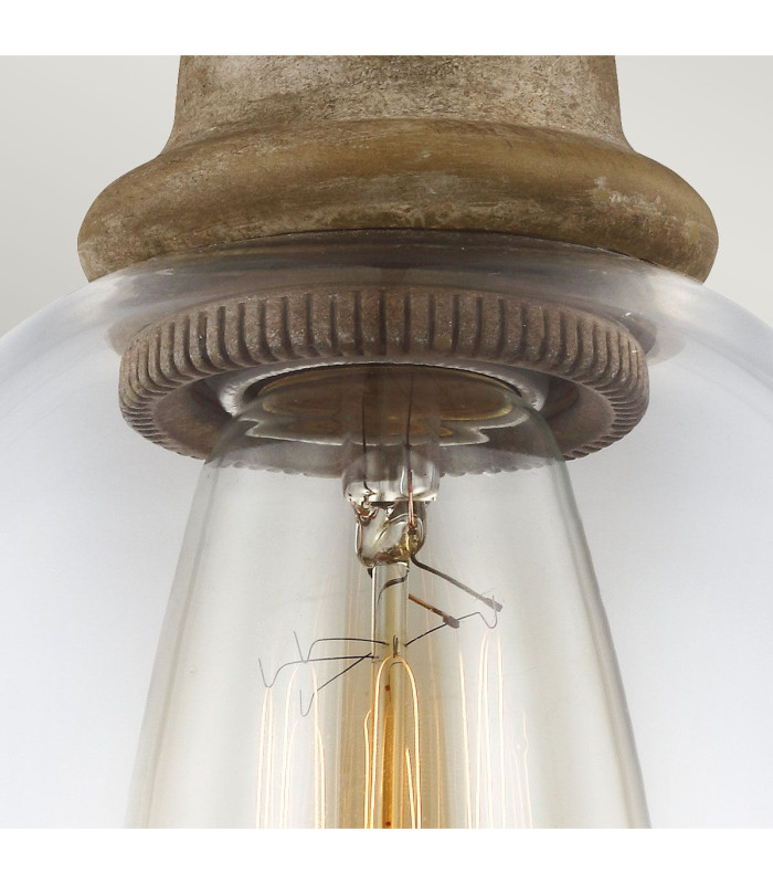 Matrimonio 1 Light Mini Dome Pendant Driftwood-3