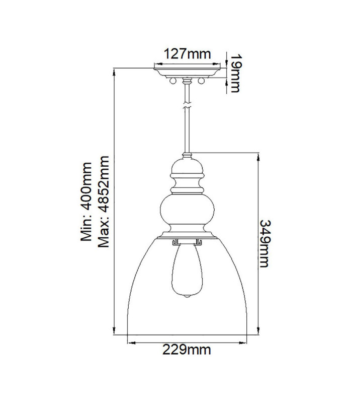 Matrimonio 1 Light Mini Dome Pendant Driftwood-6