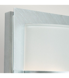 1 Light Outdoor Frosted Flush Wall Light Galvanised IP54 E27-2