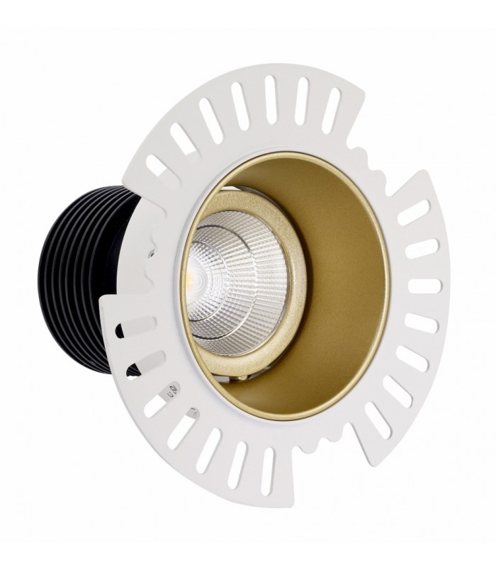 LED Recessed Tiltable Downlight, Gold Trimless, 40 deg. Beam Angle, 760lm, 3000K, IP20, DRIVER NOT INC. - 2