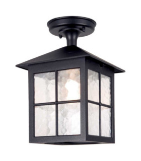Winchester 1 Light Outdoor Ceiling Lantern Black IP43 E27-1