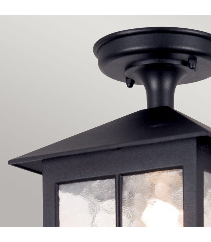 Winchester 1 Light Outdoor Ceiling Lantern Black IP43 E27-2