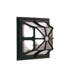 Chapel 1 Light Outdoor Flush Ceiling Lantern Black IP44 E27-1