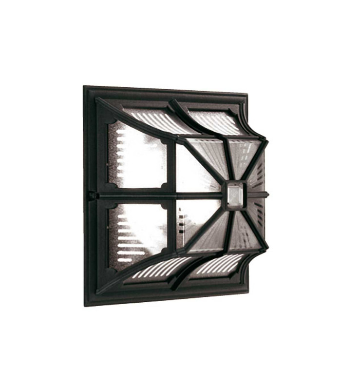 Chapel 1 Light Outdoor Flush Ceiling Lantern Black IP44 E27-1