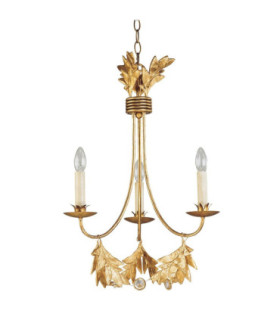 Sweet Olive 3 Light Multi Arm Ceiling Pendant Chandelier Gold E14-1