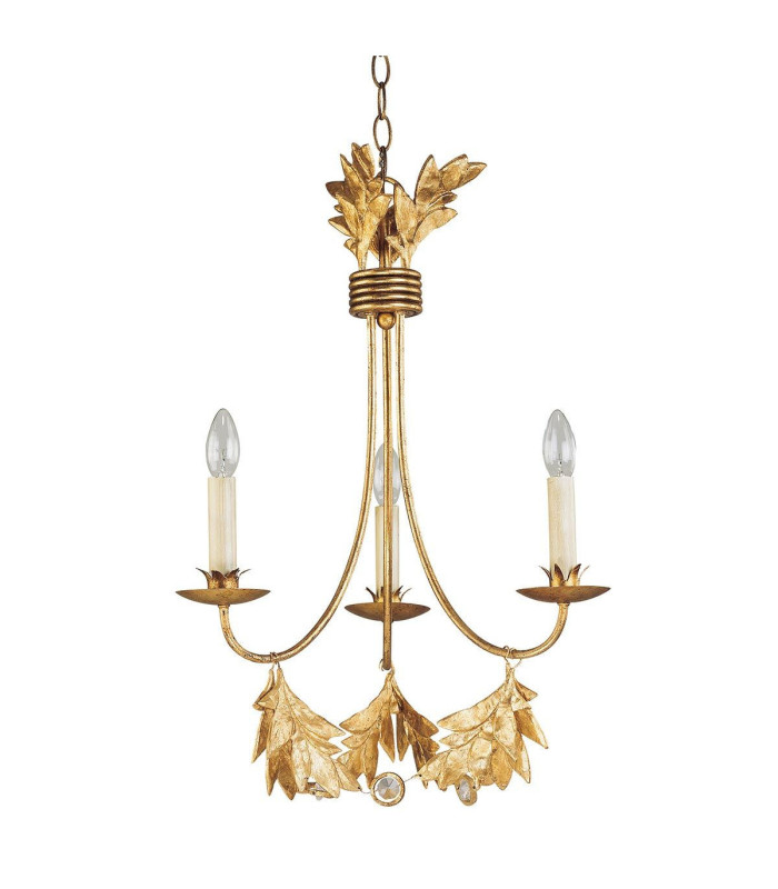 Sweet Olive 3 Light Multi Arm Ceiling Pendant Chandelier Gold E14-1