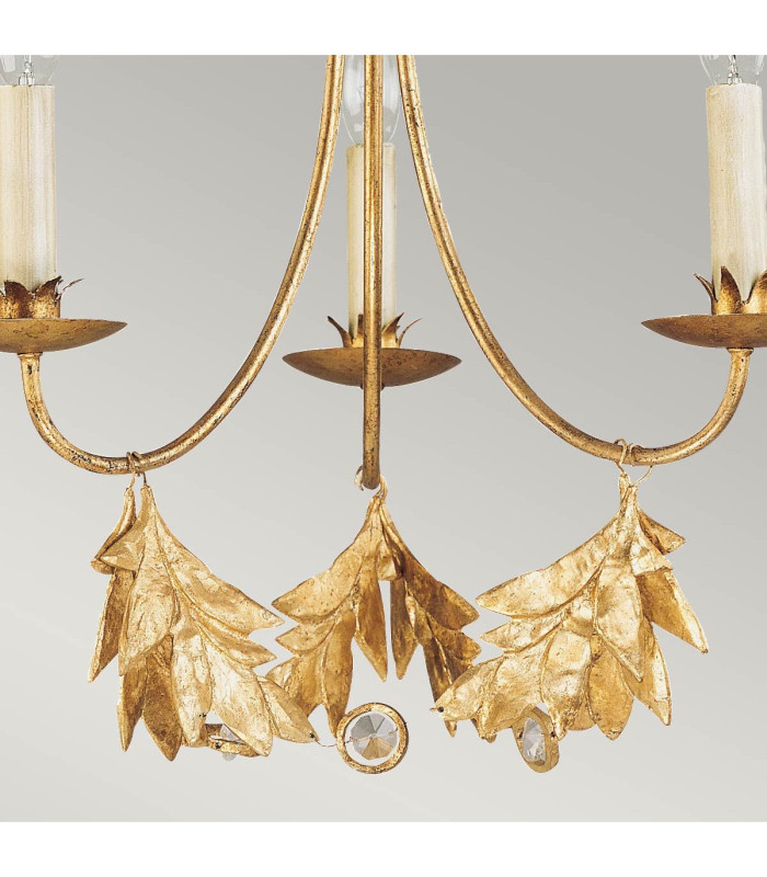 Sweet Olive 3 Light Multi Arm Ceiling Pendant Chandelier Gold E14-3
