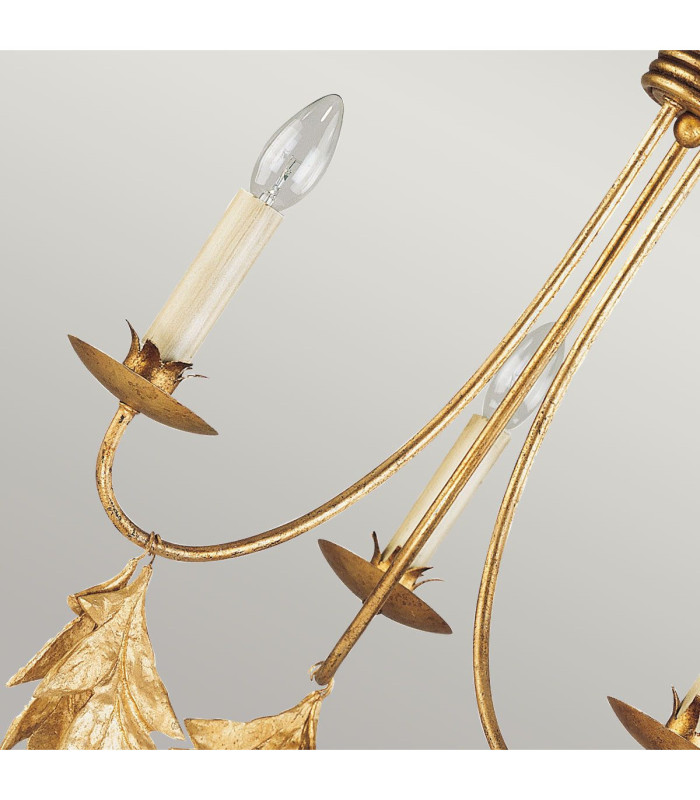 Sweet Olive 3 Light Multi Arm Ceiling Pendant Chandelier Gold E14-4