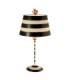 South Beach 1 Light Table Lamp Black Cream E27-1