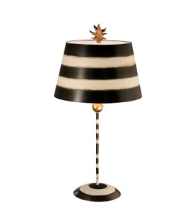 South Beach 1 Light Table Lamp Black Cream E27-1